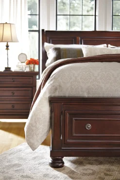 Sale American Furniture Galleries Porter Queen Sleigh Bed with 2 Storage Drawers