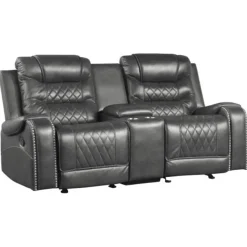 Best American Furniture Galleries Putnam Double Glider Reclining Loveseat