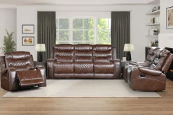 Fashion American Furniture Galleries Putnam Double Glider Reclining Loveseat