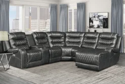 Fashion American Furniture Galleries Putnam 6-Piece  Power Reclining Sectional Sofa
