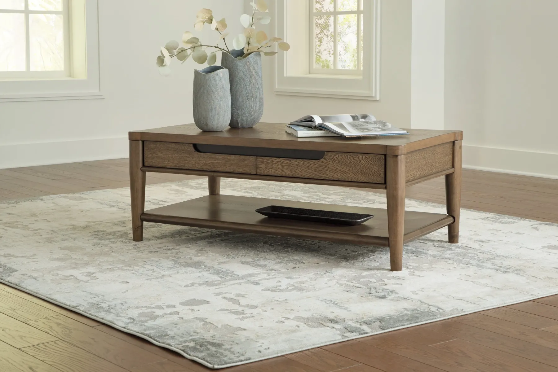 Fashion American Furniture Galleries Roanhowe Rectangular Cocktail Table