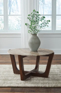 New American Furniture Galleries Tanidore Round Coffee Table