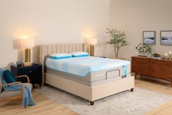 Discount American Furniture Galleries TEMPUR-ActiveBreeze® Medium Hybrid King Mattress and Adjustable Base Set