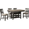 Clearance American Furniture Galleries Tyler Creek 5-Piece Counter Height Set