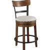 Clearance American Furniture Galleries Valebeck Counter Height Upholstered Swivel Barstool