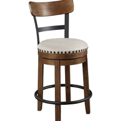 Clearance American Furniture Galleries Valebeck Counter Height Upholstered Swivel Barstool