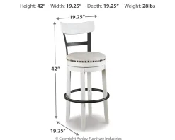 Clearance American Furniture Galleries Valebeck Tall Uph Swivel Barstool