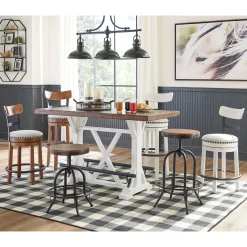 Clearance American Furniture Galleries Valebeck Tall Uph Swivel Barstool