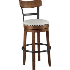Best American Furniture Galleries Valebeck Upholstered Swivel Barstool
