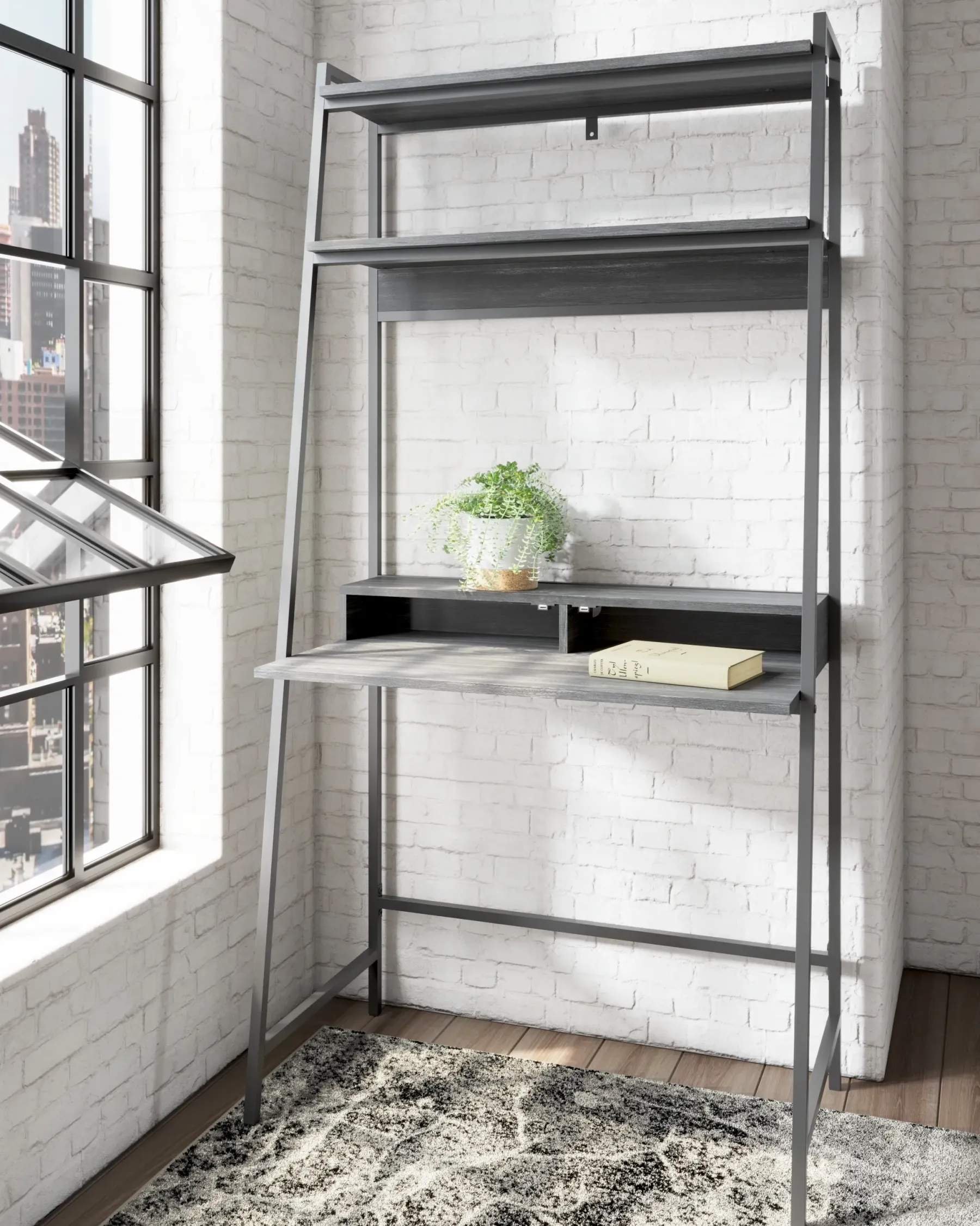 Fashion American Furniture Galleries Yarlow Home Office Desk And Shelf