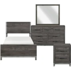 Outlet American Furniture Galleries Zephyr 6-Piece Twin Panel Bedroom Set